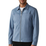 Light Blue Suede Jacket for Men – Elegant and Versatile Everyday Jacket
