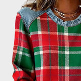 Ivy – Women's Patchwork Check Sweatshirt