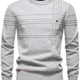 Men's Sweater in Plaid Pattern