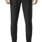 Men's Casual Pants with Drawstring - Black