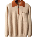 Castelle Cashmere Zip Up Polo
