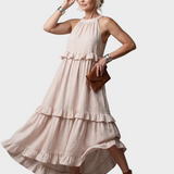Katia - Maxi Dress with Halter Neck and Ruffles