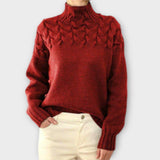 Eva - Women's Sweater with Detailed Cable Pattern