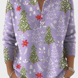 Iris - Holiday Sweater with Buttons