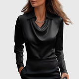 Dana - Elegant blouse made of shiny satin