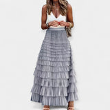 Valerie - Boho Skirt with Mesh Satin Finish