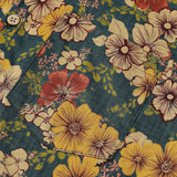 Short Sleeve Breathable Cotton Shirt with Vintage Botanical Print for Men