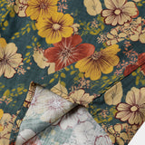 Short Sleeve Breathable Cotton Shirt with Vintage Botanical Print for Men