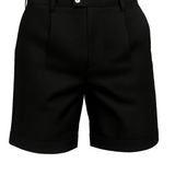 Men's Shorts with Pleats and Pockets – Black and Versatile