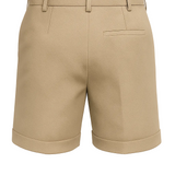 Men's Shorts with Pleats and Pockets – Beige and Versatile