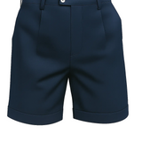 Men's Pleated Shorts with Pockets – Navy and Versatile