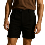 Men's Shorts with Pleats and Pockets – Black and Versatile