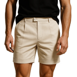 Men's Shorts with Pleats and Pockets – Offwhite and Versatile