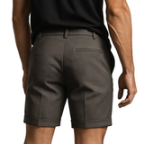 Men's Pleated Shorts with Pockets – Dark Gray and Versatile