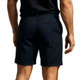 Men's Pleated Shorts with Pockets – Navy and Versatile