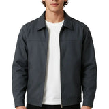 Light Twill Jacket for Men – Dark Gray – Regular Fit