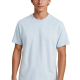 Men's Cotton T-Shirt – Breathable Short Sleeve Round Neck – Misty Blue