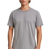 Men's Cotton T-Shirt – Breathable Short Sleeve Round Neck – Iron Gray