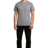 Men's Cotton T-Shirt – Breathable Short Sleeve Round Neck – Iron Gray