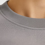 Men's Cotton T-Shirt – Breathable Short Sleeve Round Neck – Iron Gray