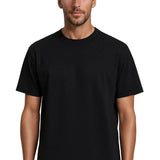 Men's Cotton T-Shirt – Breathable, Short Sleeve, Round Neck – Black-Rock