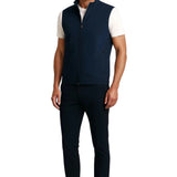 Men's Casual Vest with Stand-Up Collar and Zipper