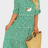Midi Dress with Short Sleeves