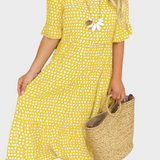Midi Dress with Short Sleeves