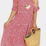 Midi Dress with Short Sleeves