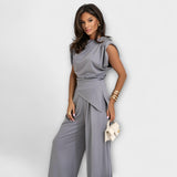 Michaela - Asymmetrical Set with Dramatic Shoulders