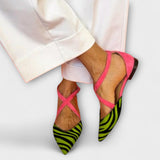 Adéla - Zebra Pattern Ballet Flats