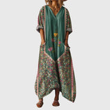 Dagny - Maxi Dress in Colorful Pattern