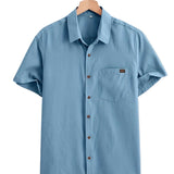 Casual Short Sleeve Cotton Shirt