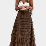 Valerie - Boho Skirt with Mesh Satin Finish