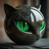 Stone Statue of the Black Cat – A Symbol of Luck and Style