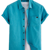 Casual Short Sleeve Cotton Shirt