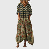 Maxi Dress with Colorful Pattern