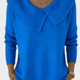 Lucia - Warm Sweater with a Soft Collar