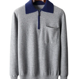 Castelle Cashmere Zip Up Polo