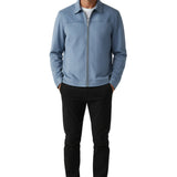 Light Blue Suede Jacket for Men – Elegant and Versatile Everyday Jacket