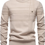Men's Sweater in Plaid Pattern
