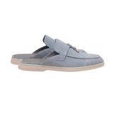Blue Suede Mediterranean Mules
