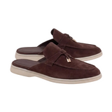 Brown Suede Mediterranean Mules