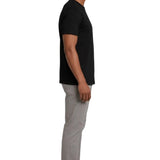 Men's Slim-Fit Mercerized T-Shirt in Black