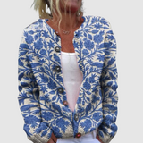 Josefína - Cardigan with Floral Pattern