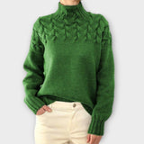 Eva - Women's Sweater with Detailed Cable Pattern