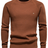 Men's Sweater with Mesh Pattern