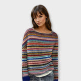 Manonin - Loose and Soft Striped Sweater