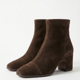 Alma - Suede Ankle Boots on a Block Heel