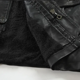 Elegant Long Leather Motorcycle Jacket